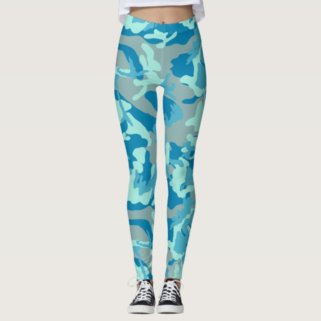 BlueBlast Tarnmuster Leggings (Vorderseite)