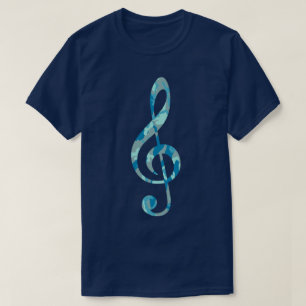 BlueBlast-Tarnmuster Violinschlüssel T-Shirt