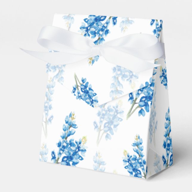 Bluebonnet auf Weiß Geschenkschachtel (Vorderseite)