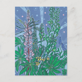 Bluebonnet Blume Blossom Blumenpastellfarbe Postkarte