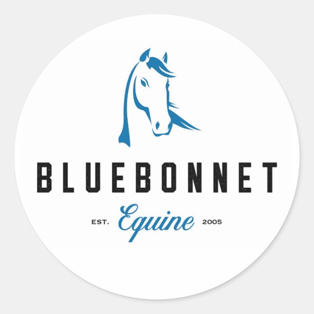 Bluebonnet Equine Aufkleber (Vorderseite)