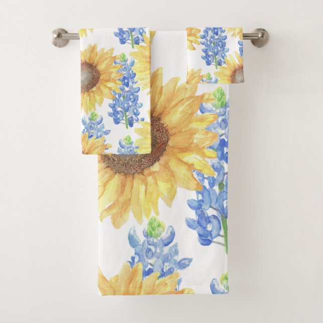 Bluebonnet et tournesol (En situation)