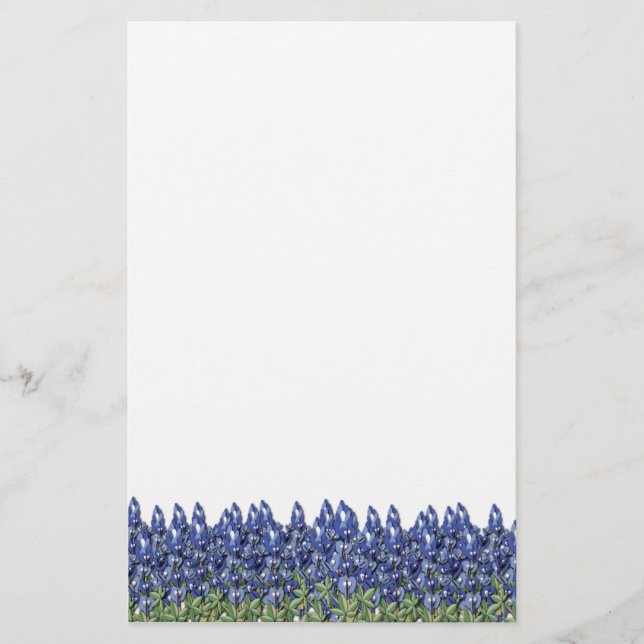 Bluebonnet-Feld-Briefpapier Briefpapier (Vorderseite)