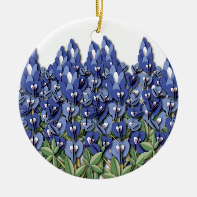 Bluebonnet-Feld-Verzierung Keramik Ornament (Vorne)