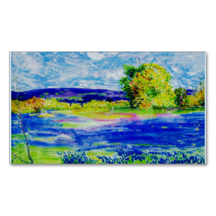 Bluebonnet-Felder Magnetische Visitenkarte