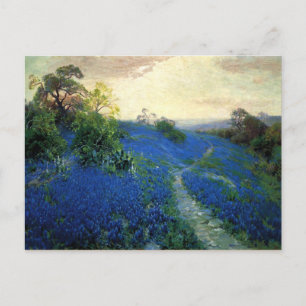 Bluebonnet Field, Julian Onderdonk Malerei Postkarte