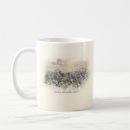 Bluebonnet Field Sketch Wasserfarbe Kaffeetasse