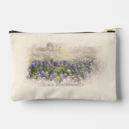 Bluebonnet Field Sketch Wasserfarbe Zubehörtasche