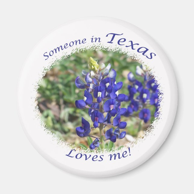 Bluebonnet Jemand in Texas Lieben Me Magnet (Vorne)