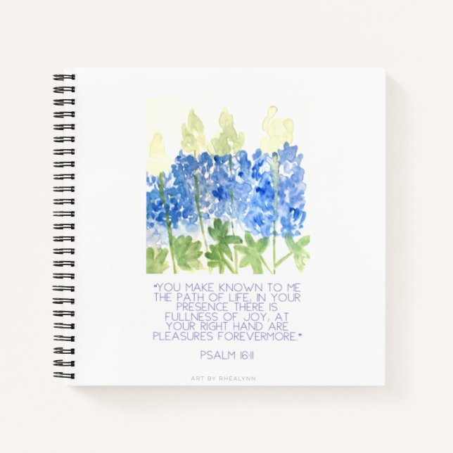 Bluebonnet Joy Journal Notizbuch (Vorderseite)