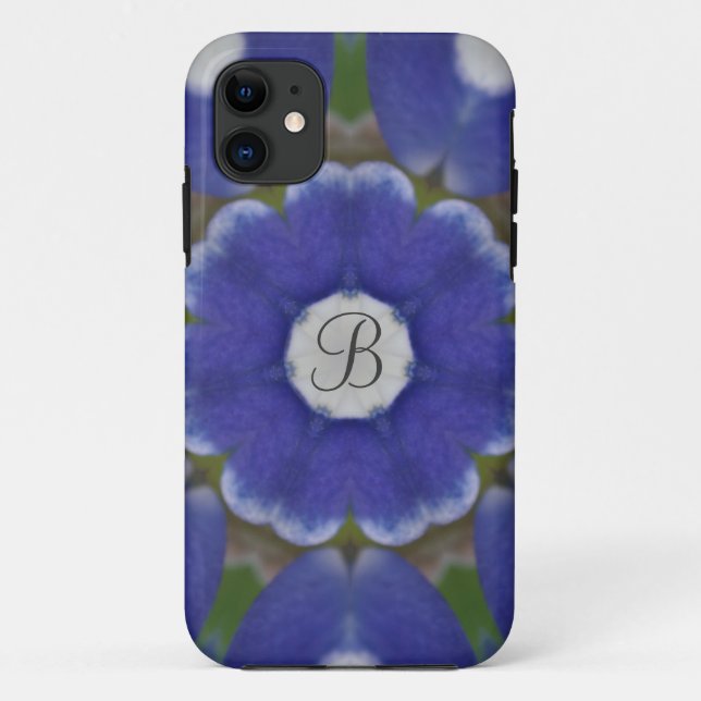 Bluebonnet Monogram Case-Mate iPhone Hülle (Rückseite)