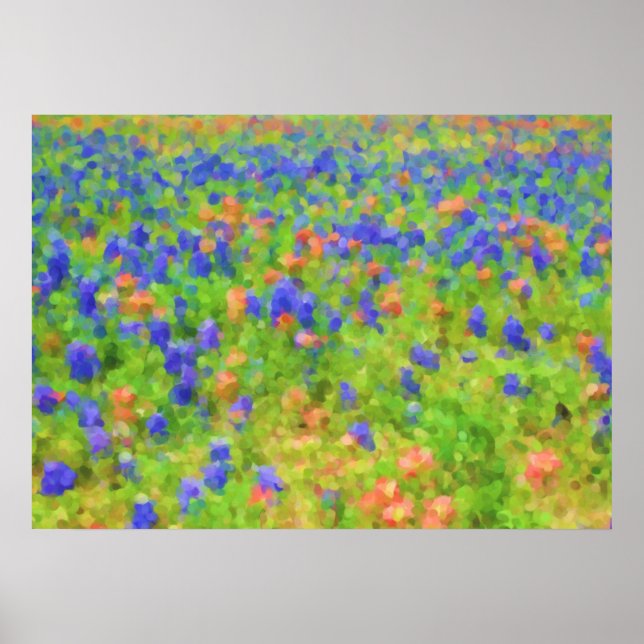 Bluebonnet-Poster des Impressionisten Poster (Vorne)