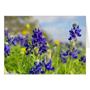Bluebonnet-Szene auf Leinwand mögen Beschaffenheit