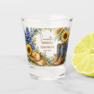 Bluebonnet Texas Sonnenblume Boho Brautparty Schnapsglas