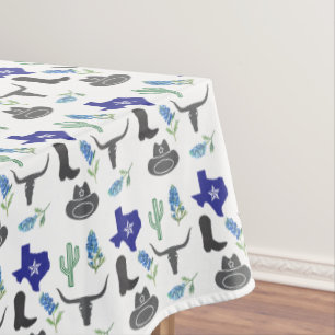 Bluebonnet Texas Wildblume Wasserfarbmuster Tischdecke