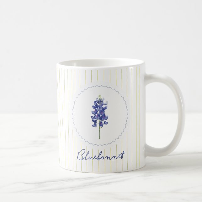 Bluebonnet, Texas Wilde Blume, Blau, Lila Frühling Kaffeetasse (Rechts)