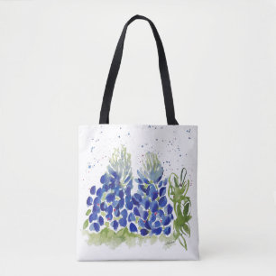 Bluebonnet Wasserfarbe Totbeutel Tasche