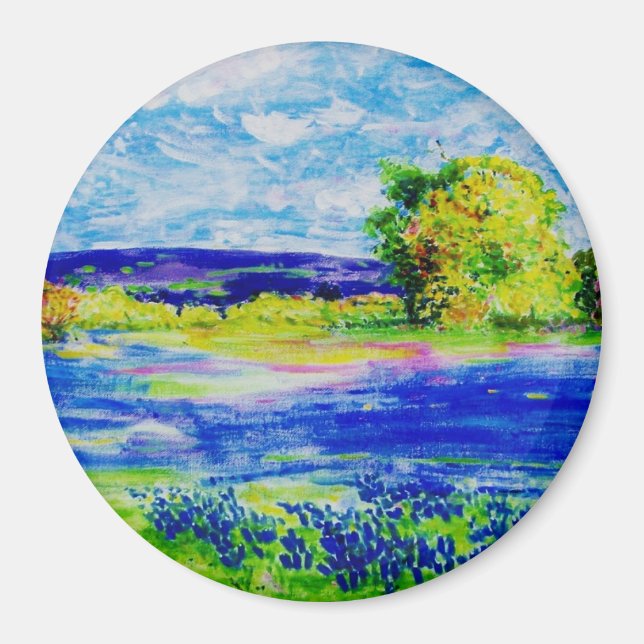 bluebonnet wildflowers magnet (Vorne)