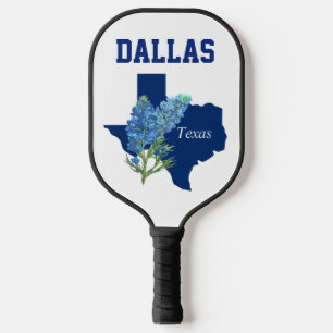Bluebonnets Austin Dallas Floral Texan Flag Pickleball Schläger