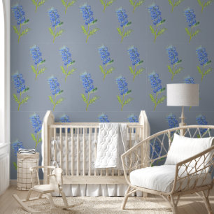 Bluebonnets Blaues Aquarellmuster Tapete