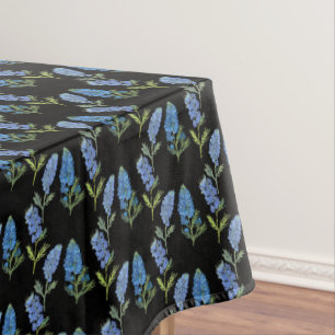 Bluebonnets Blue Elegant Black Texas Floral Tischdecke