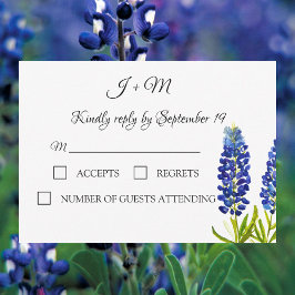 Bluebonnets Blue Floral Texas Blume Moderne UAWG RSVP Karte