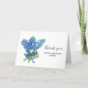 Bluebonnets Blue Floral Texas Mariage Merci