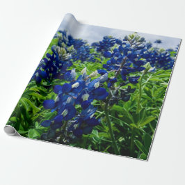 Bluebonnets Blue Floral Texas Texan Elegant Geschenkpapier