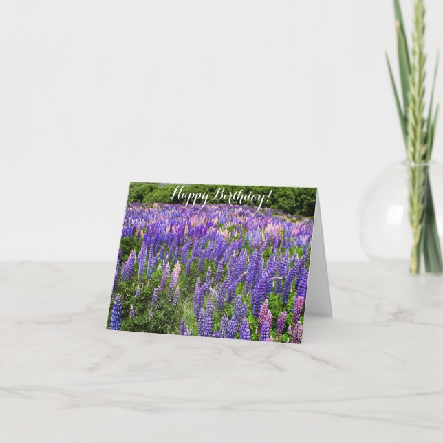 Bluebonnets Blue Flowers Texas Birthday Floral Tha Dankeskarte (Vorderseite)