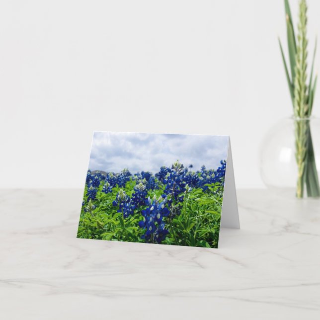 Bluebonnets Blue Flowers Texas Texan Floral Dankeskarte (Vorderseite)