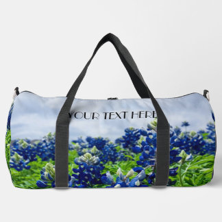 Bluebonnets Blue Flowers Texas texan Floral Duffle Bag
