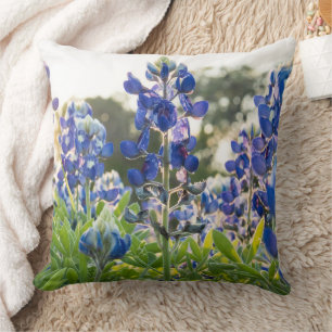 Bluebonnets Blue Flowers Texas texan Floral Kissen