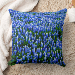Bluebonnets Blue Flowers Texas texan Floral Kissen