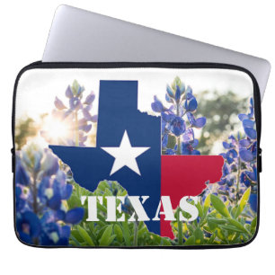 Bluebonnets Blue Flowers Texas texan Floral Laptopschutzhülle