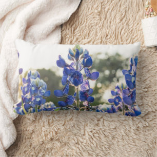 Bluebonnets Blue Flowers Texas texan Floral Lendenkissen