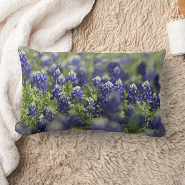 Bluebonnets Blue Flowers Texas texan Floral Lendenkissen (Decke)
