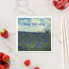 Bluebonnets Blue Flowers Texas Texan Floral Napkin Serviette