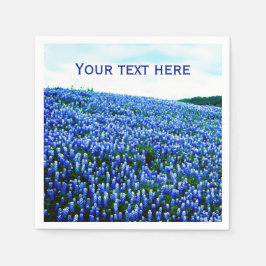 Bluebonnets Blue Flowers Texas Texan Floral Serviette