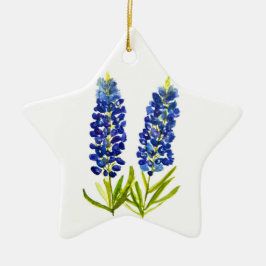 Bluebonnets Blue Flowers Texas Texan Lupine Keramik Ornament