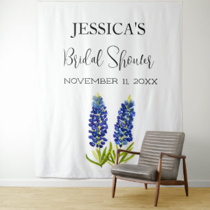 Bluebonnets Blume Brautparty Begrüßungszeichen Wandteppich