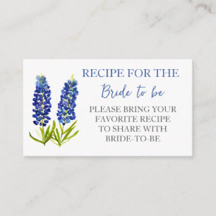 Bluebonnets Blume Brautparty Blaue Wildblume Begleitkarte