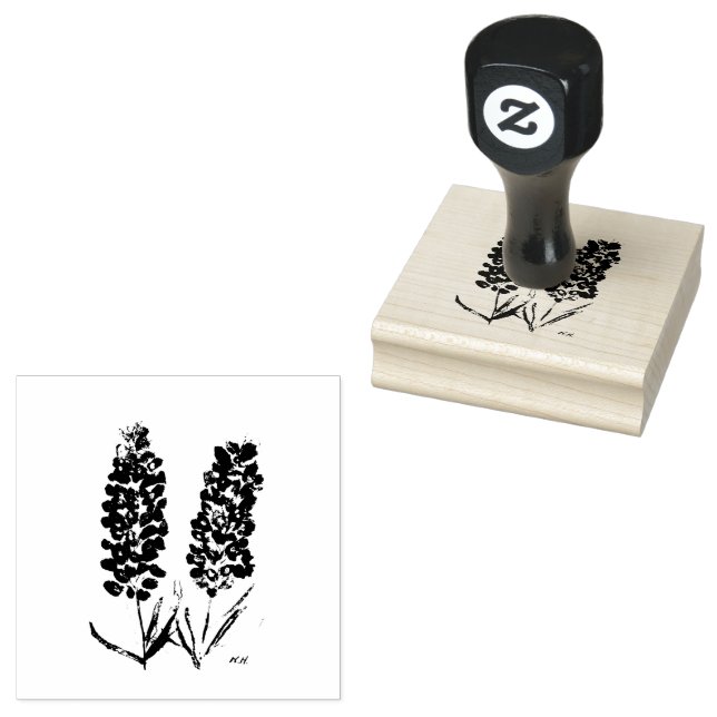 Bluebonnets Blume Wildblumen Lupine Texas Rubb Gummistempel (Stempel)