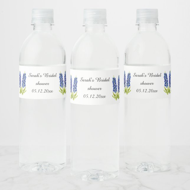 Bluebonnets Brautparty Blue Floral Wedding (Flaschen)