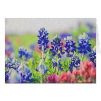 Bluebonnets dans la craie
