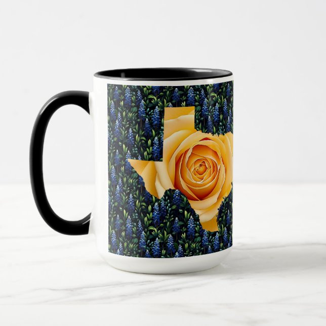Bluebonnets du Texas et Mug de rose jaune (Gauche)