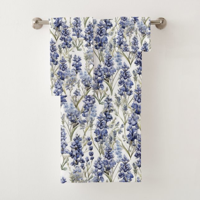Bluebonnets Fleurs Bleu Aquarelle Fleurs sauvages (En situation)