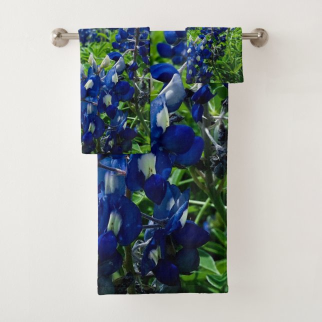 Bluebonnets Fleurs Bleues Texas Texan State Floral (En situation)