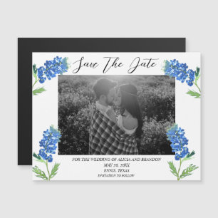 Bluebonnets Foto Wedding Spring Floral Magnet