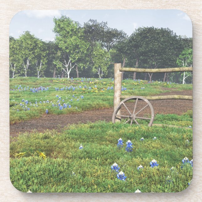 Bluebonnets Getränkeuntersetzer (Vorderseite)