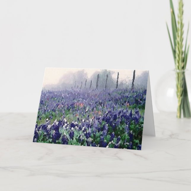 Bluebonnets im Frühjahr Karte (Vorderseite)